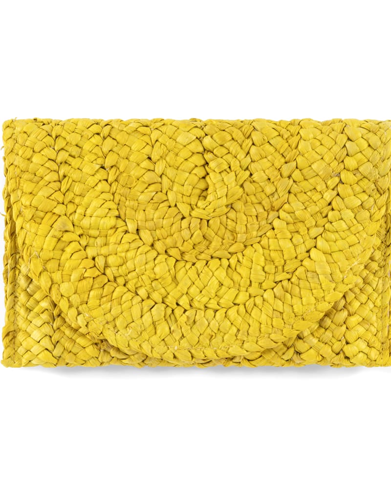 Front of a size One Size Simonetta Clutch in Yellow by Shiraleah. | dia_product_style_image_id:268695